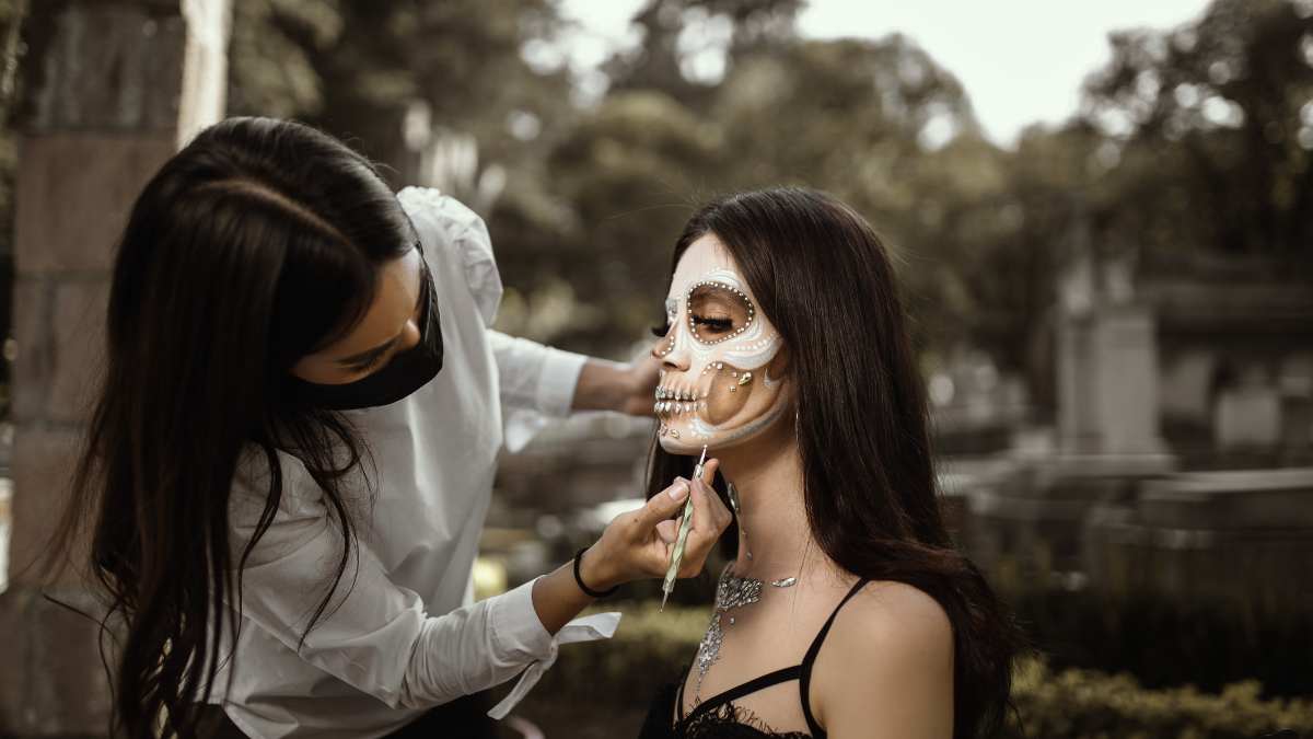 Maquillaje de catrina moderno